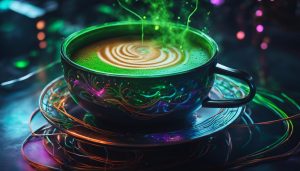 Tasse de café magique luminescente