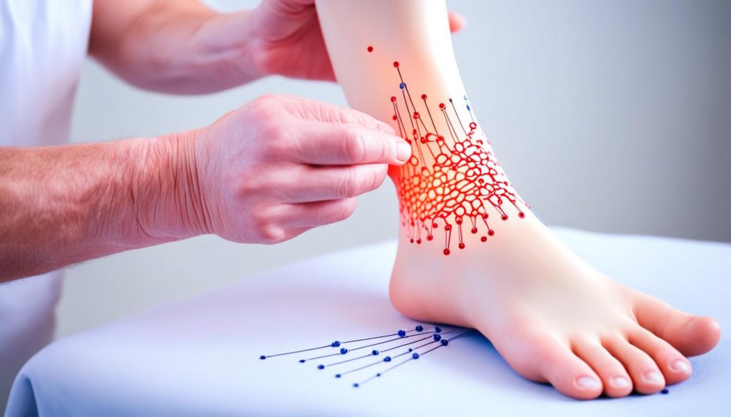 pression sur les points d'acupuncture