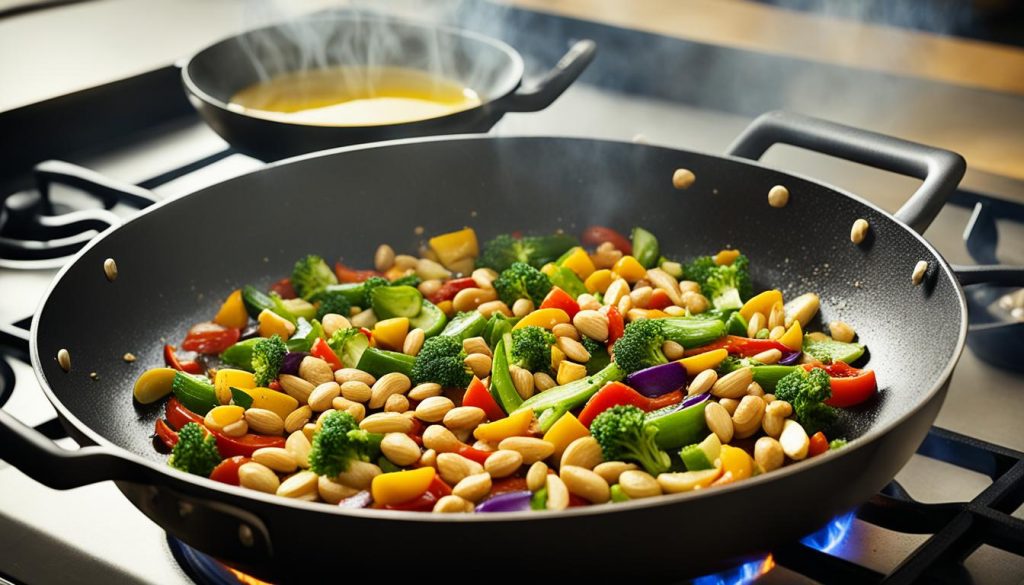 Huile d'arachide en cuisine