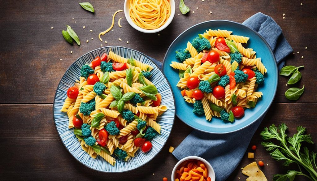 Ajout protéines et légumes aux pâtes