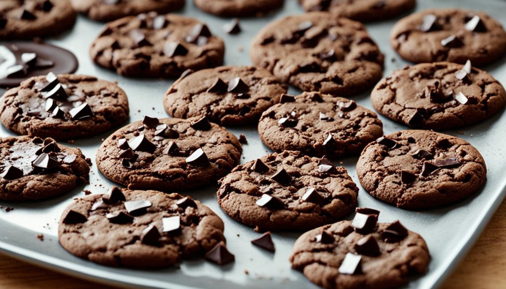 Chocolat végétalien dans les cookies