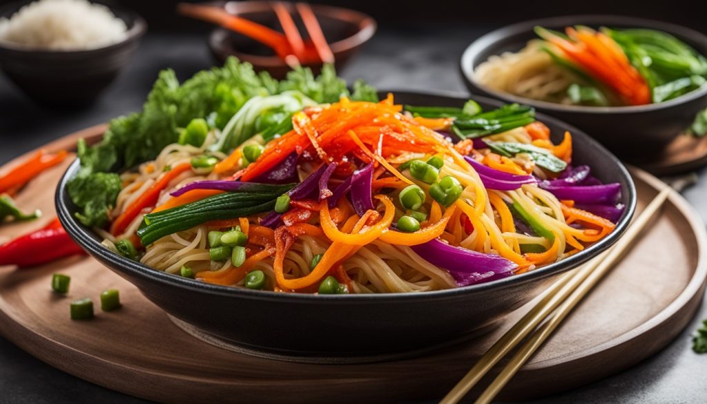 Plat de cuisine konjac