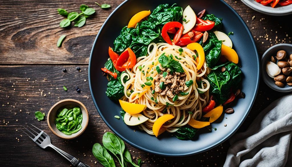 Plat de régime Keto avec konjac cétogène