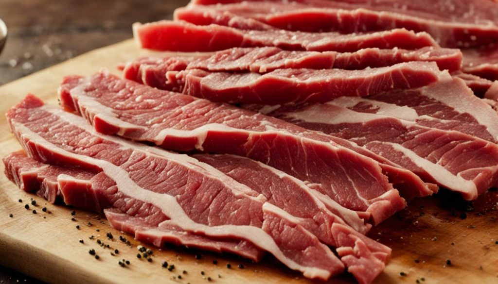 Préparation boeuf séché