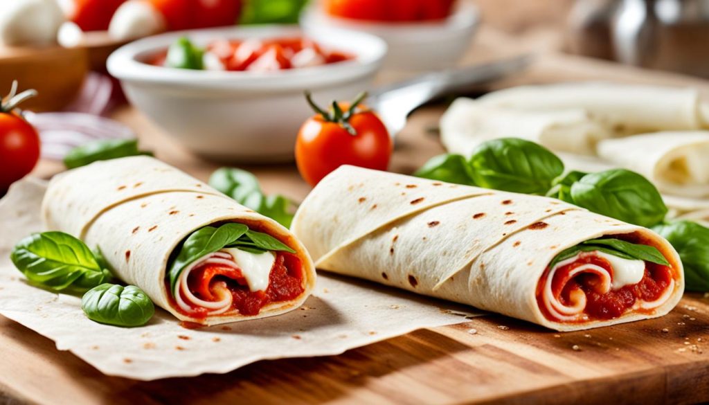 Recette rapide de pizza-wrap