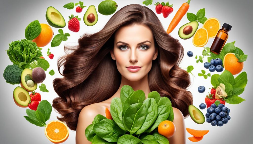 Synergie des vitamines pour soins capillaires globaux